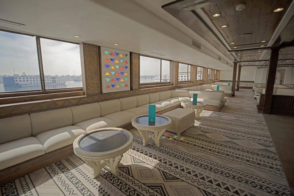 Lounge aboard the Ellie Nile Cruise Nile cruise
